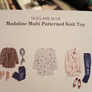 Skies Are Blue Madaline Multi Patterned Knit Top